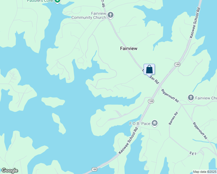 map of restaurants, bars, coffee shops, grocery stores, and more near 227 Long Bay Drive in West Union