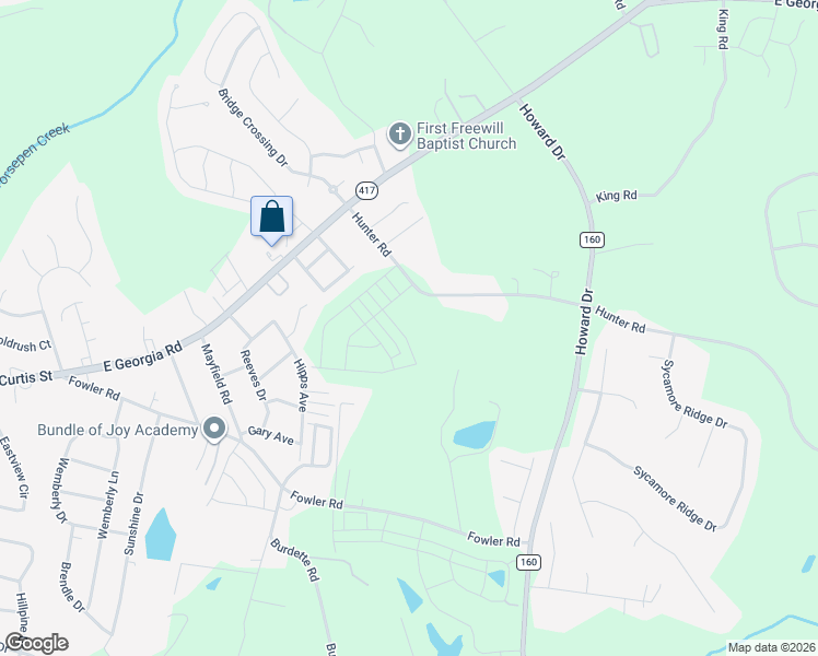 map of restaurants, bars, coffee shops, grocery stores, and more near 112 Hunter Road in Simpsonville