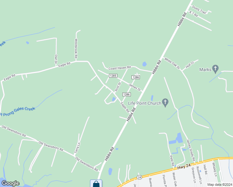 map of restaurants, bars, coffee shops, grocery stores, and more near 400 Scot Drive in Newport