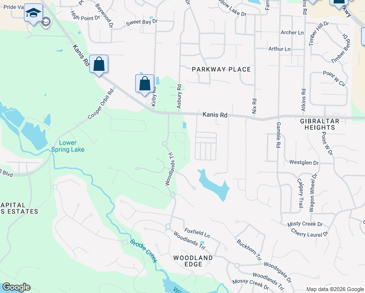 map of restaurants, bars, coffee shops, grocery stores, and more near 112 Taylor Park Loop in Little Rock