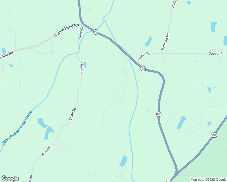 map of restaurants, bars, coffee shops, grocery stores, and more near Chestnut Ridge Drive in Walker County