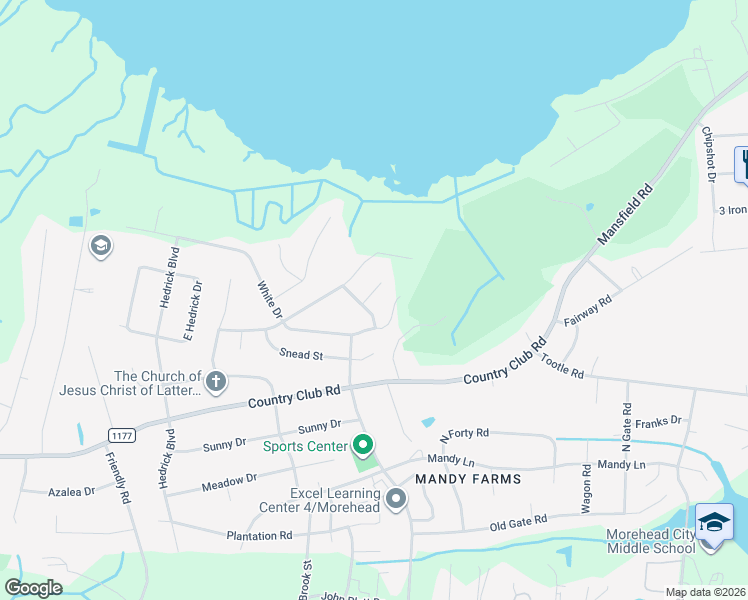 map of restaurants, bars, coffee shops, grocery stores, and more near 3307 Hogan Court in Morehead City