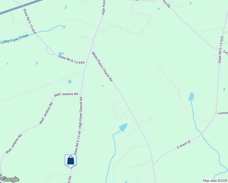 map of restaurants, bars, coffee shops, grocery stores, and more near 6071 White Plains Church Road in Pageland