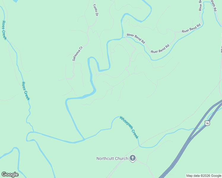 map of restaurants, bars, coffee shops, grocery stores, and more near 20 River Oaks Circle in Ellijay