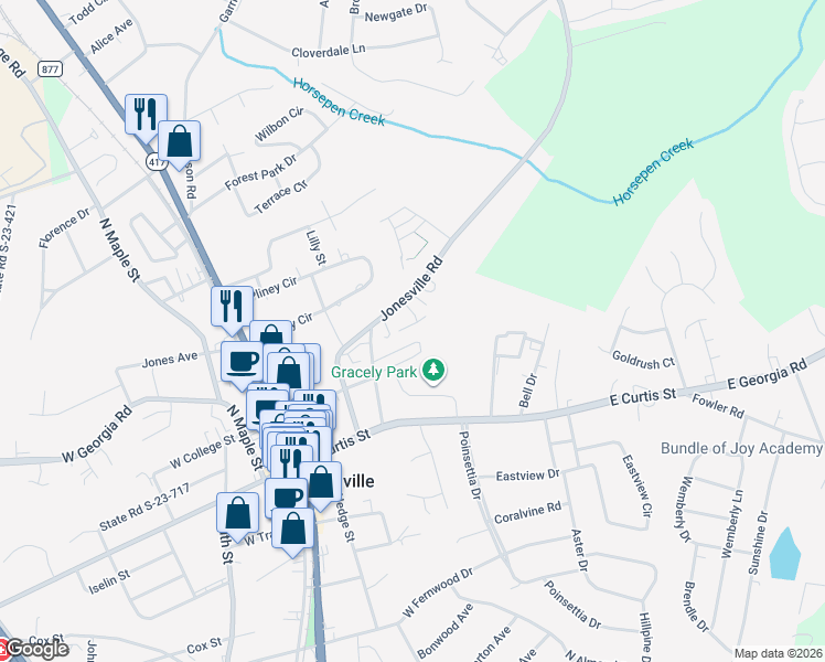 map of restaurants, bars, coffee shops, grocery stores, and more near 21 Ruby Bay Lane in Simpsonville