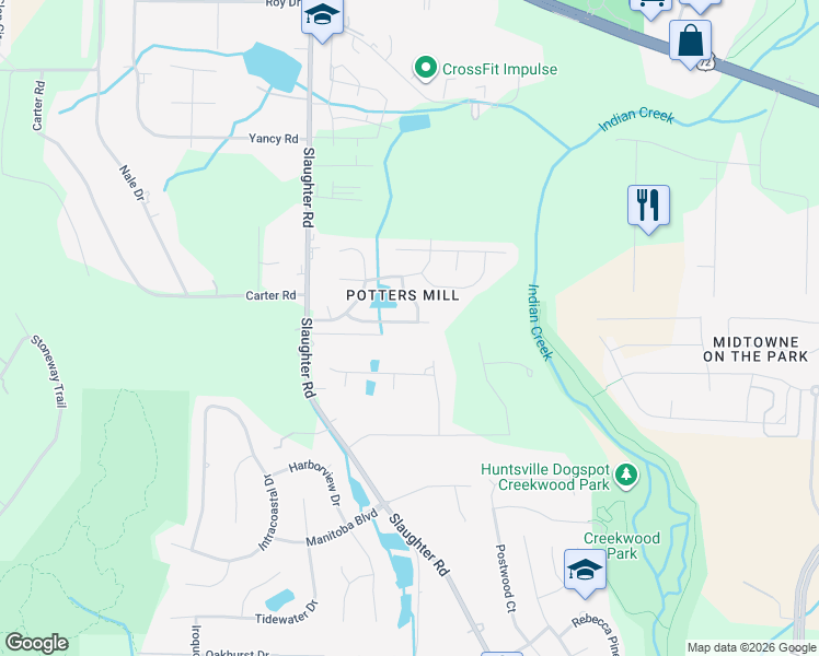 map of restaurants, bars, coffee shops, grocery stores, and more near 126 Northwest Imogene Way in Madison