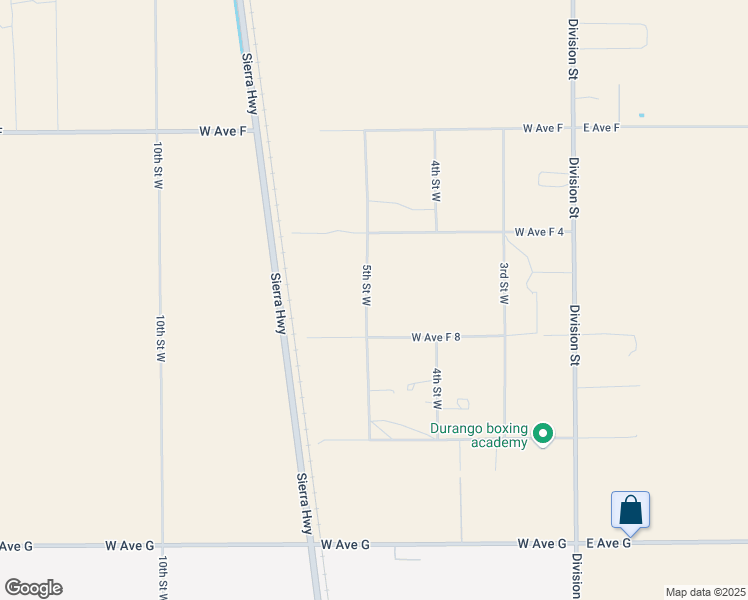 map of restaurants, bars, coffee shops, grocery stores, and more near East Avenue F 8 in Lancaster