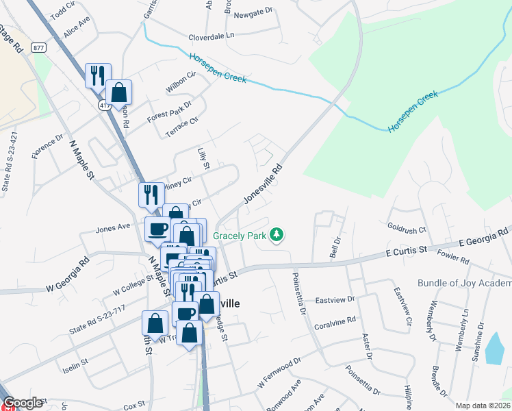 map of restaurants, bars, coffee shops, grocery stores, and more near 29 Ruby Bay Lane in Simpsonville