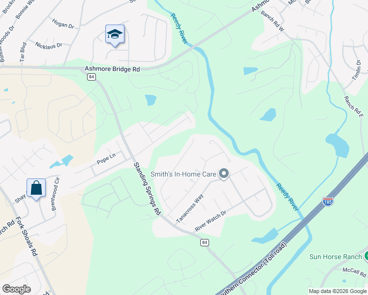map of restaurants, bars, coffee shops, grocery stores, and more near 40 Juneau Court in Greenville
