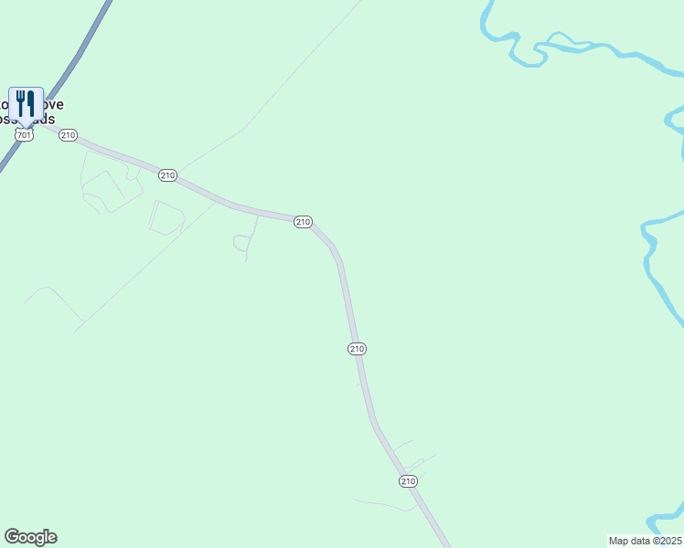 map of restaurants, bars, coffee shops, grocery stores, and more near 938 North Carolina 210 in Harrells