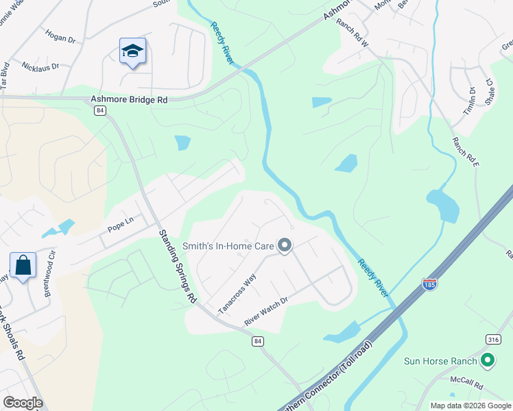 map of restaurants, bars, coffee shops, grocery stores, and more near 18 Dillingham Court in Greenville