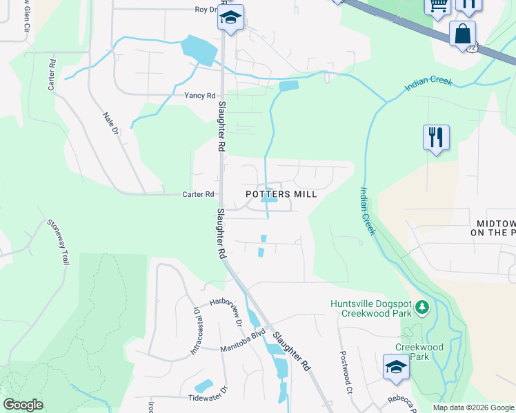 map of restaurants, bars, coffee shops, grocery stores, and more near 103 Imogene Way Northwest in Madison