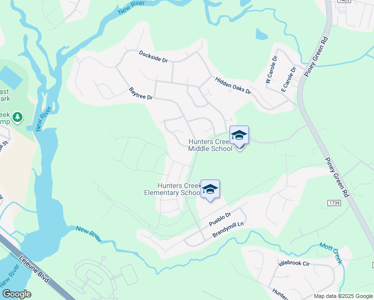 map of restaurants, bars, coffee shops, grocery stores, and more near 105 Yellowwood Drive in Jacksonville
