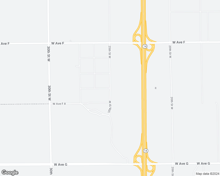 map of restaurants, bars, coffee shops, grocery stores, and more near West Avenue F 6 in Lancaster