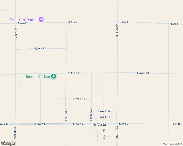 map of restaurants, bars, coffee shops, grocery stores, and more near 197th Street East in Los Angeles County