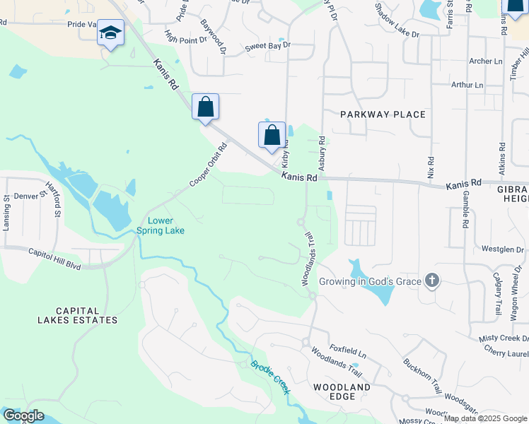 map of restaurants, bars, coffee shops, grocery stores, and more near 14205 Cooper Orbit Road in Little Rock