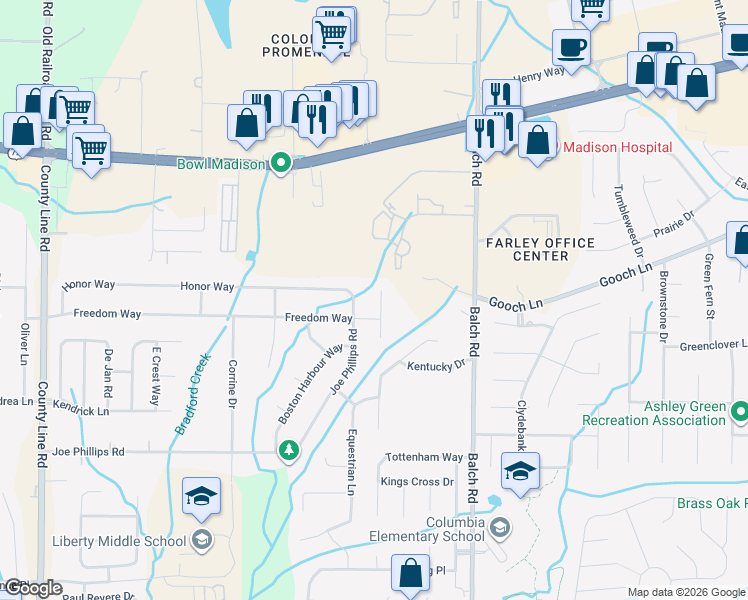 map of restaurants, bars, coffee shops, grocery stores, and more near 306 Freedom Court in Madison