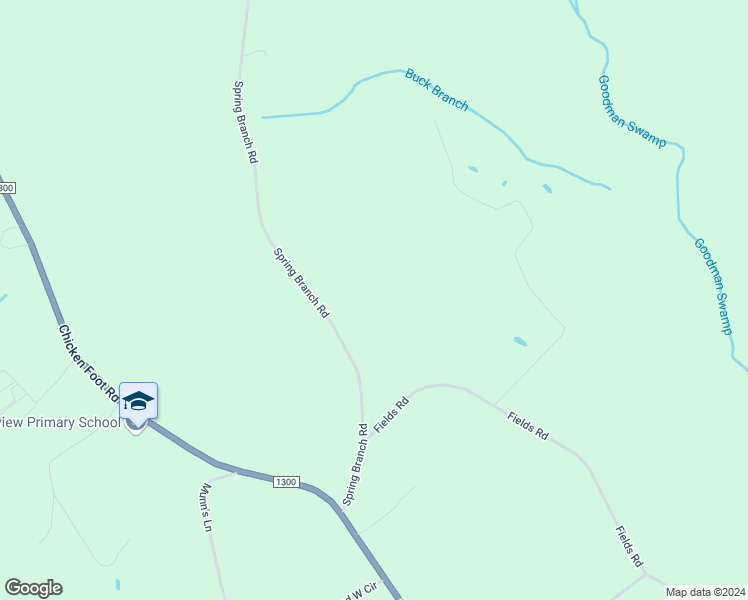 map of restaurants, bars, coffee shops, grocery stores, and more near 3077 Spring Branch Road in Tar Heel