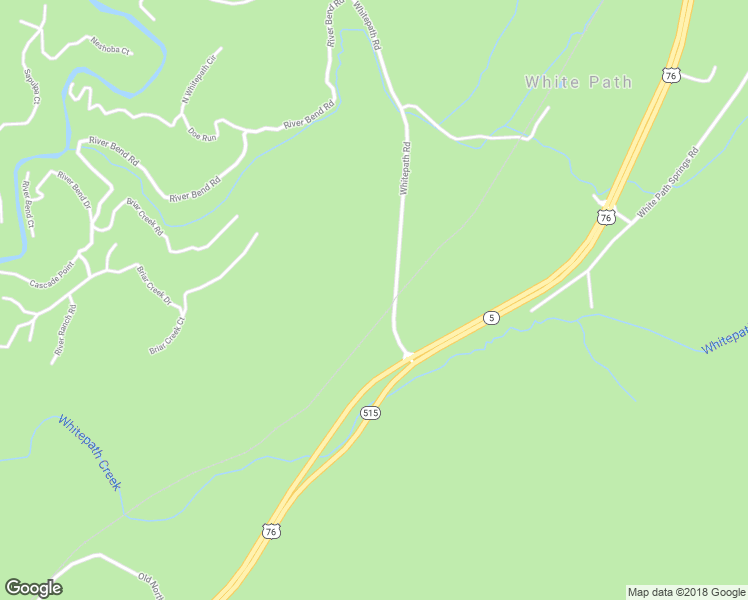 map of restaurants, bars, coffee shops, grocery stores, and more near 197 Whitepath Road in Ellijay