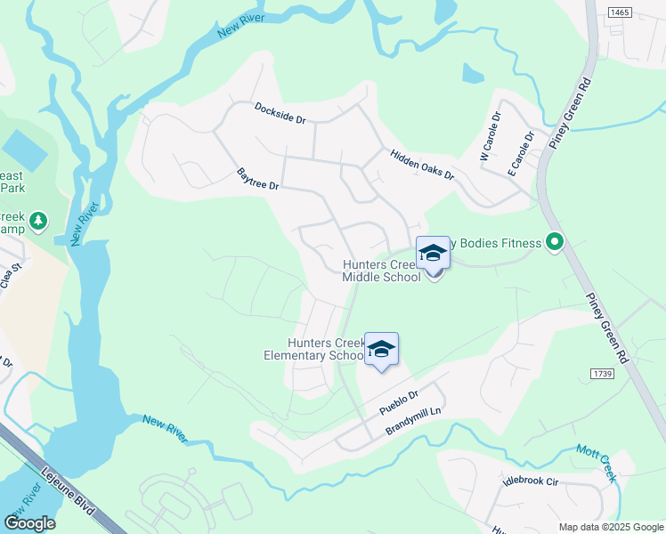 map of restaurants, bars, coffee shops, grocery stores, and more near 106 Yellowwood Drive in Jacksonville