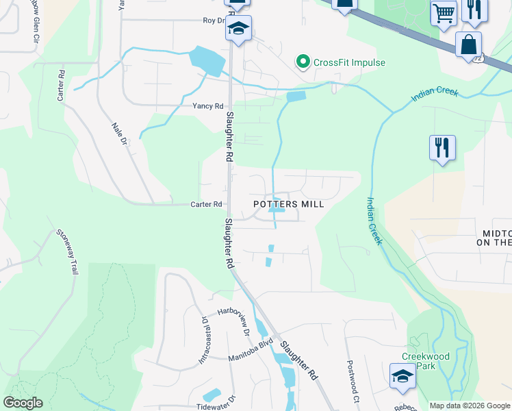 map of restaurants, bars, coffee shops, grocery stores, and more near 117 Potters Wheel Northwest in Madison