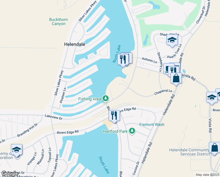 map of restaurants, bars, coffee shops, grocery stores, and more near 27026 Reef Lane in Helendale
