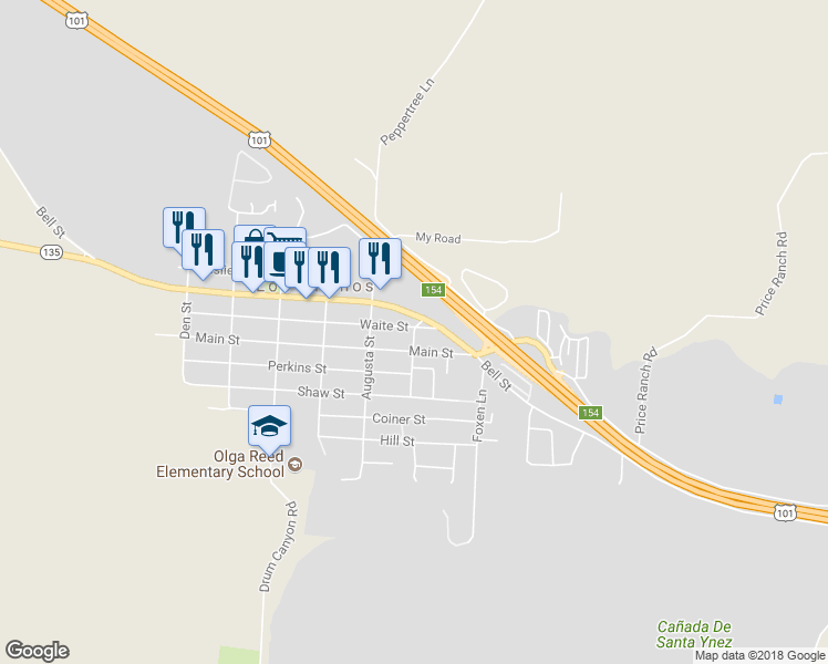 map of restaurants, bars, coffee shops, grocery stores, and more near 205 Wickenden Street in Los Alamos