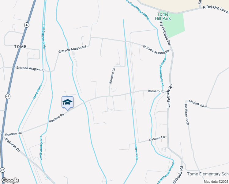 map of restaurants, bars, coffee shops, grocery stores, and more near 8 Romero Lane in Los Lunas