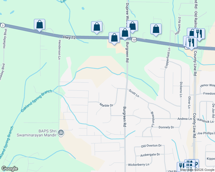map of restaurants, bars, coffee shops, grocery stores, and more near 13331 Scott Lane in Madison