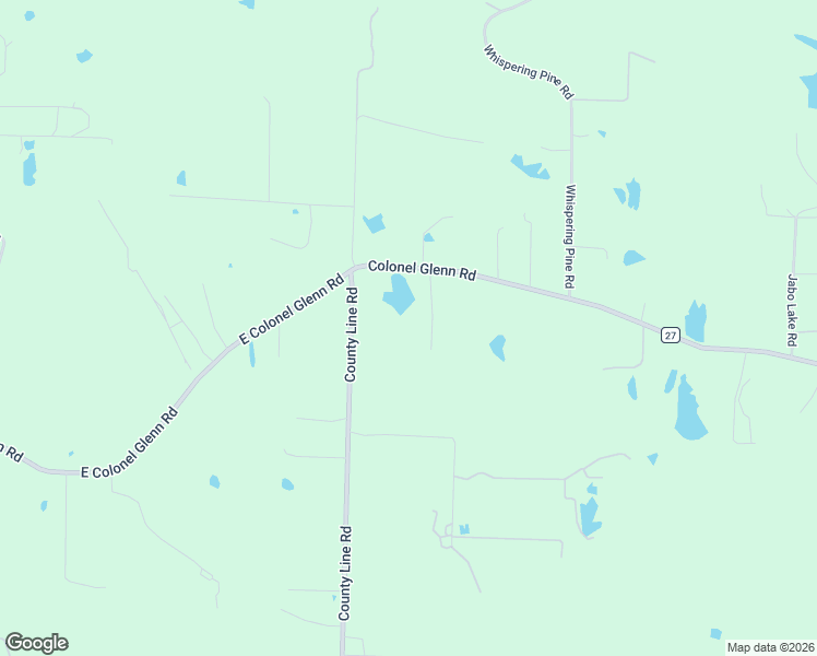 map of restaurants, bars, coffee shops, grocery stores, and more near 25023 Colonel Glenn Road in Little Rock