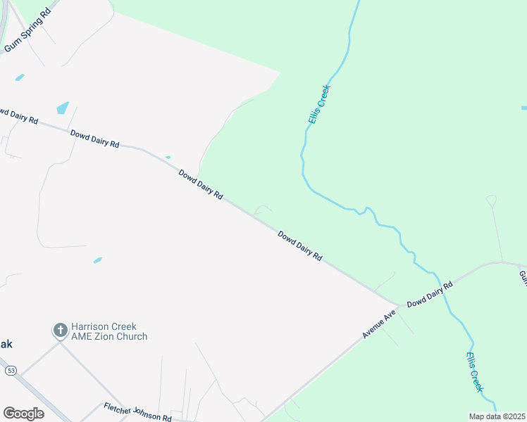map of restaurants, bars, coffee shops, grocery stores, and more near 1023 Dowd Dairy Road in White Oak