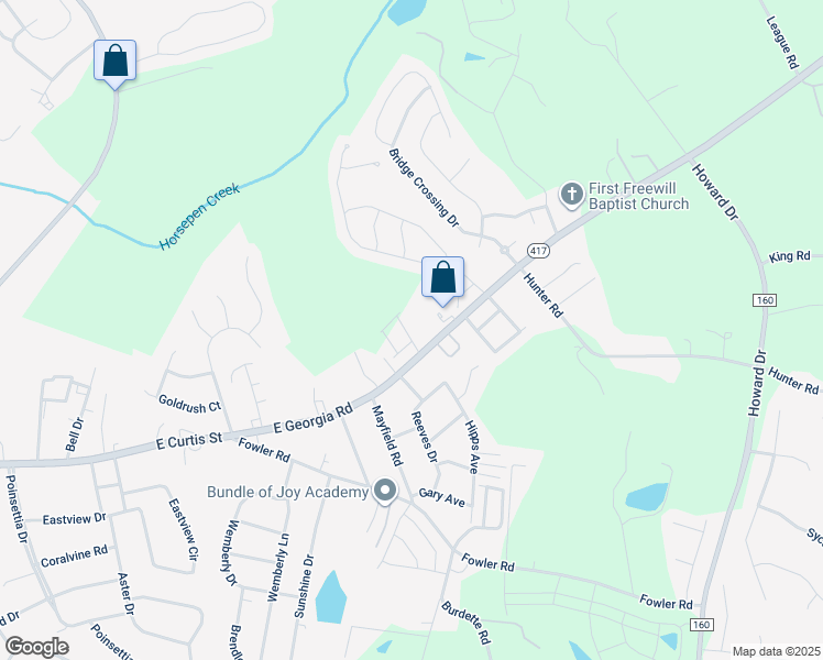 map of restaurants, bars, coffee shops, grocery stores, and more near 1107 East Georgia Road in Simpsonville