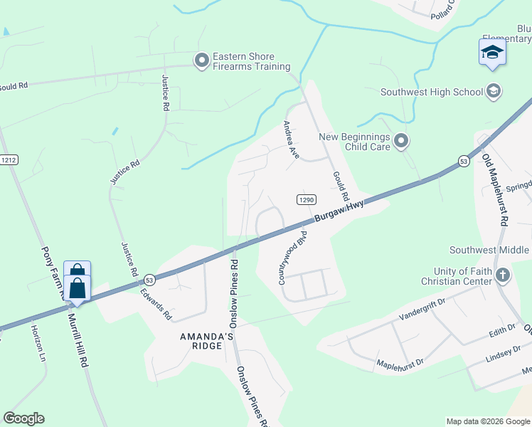 map of restaurants, bars, coffee shops, grocery stores, and more near 1798 Burgaw Highway in Jacksonville