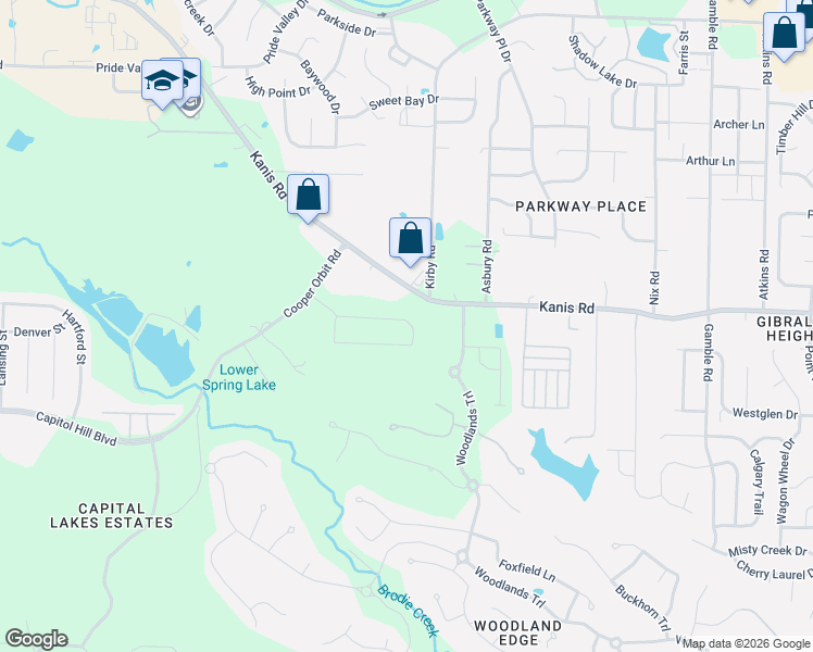map of restaurants, bars, coffee shops, grocery stores, and more near 13921 12th Street in Little Rock