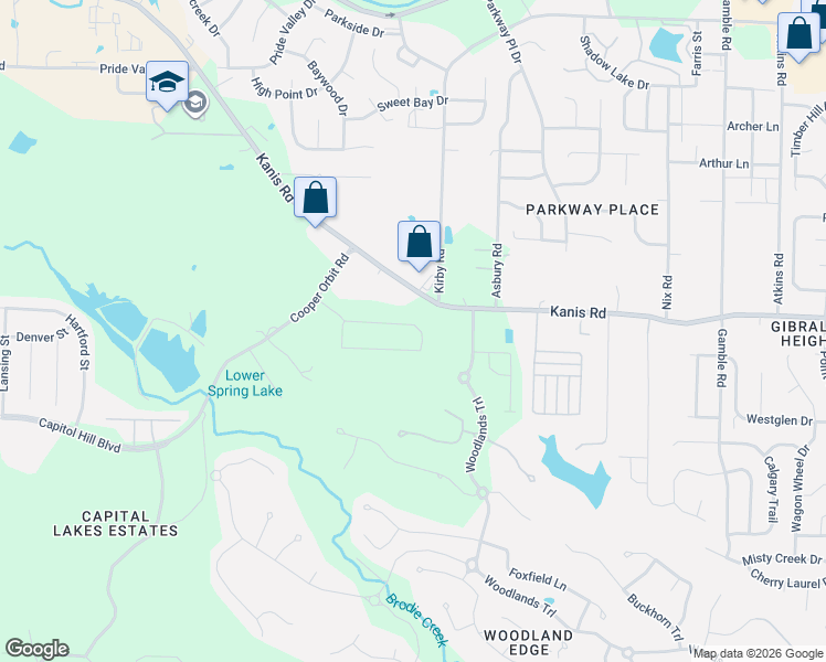 map of restaurants, bars, coffee shops, grocery stores, and more near 13921 12th Street in Little Rock