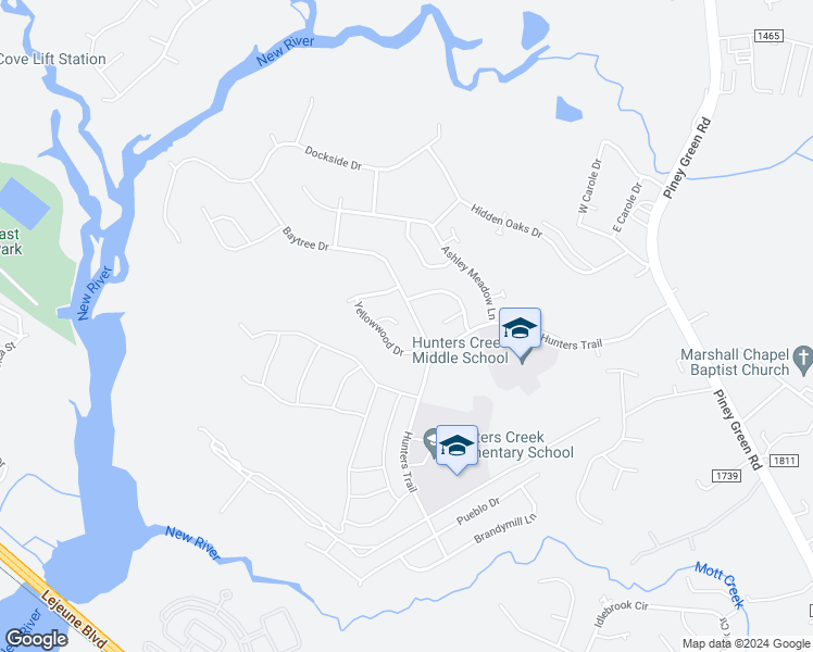 map of restaurants, bars, coffee shops, grocery stores, and more near 206 Brentcreek Circle in Jacksonville