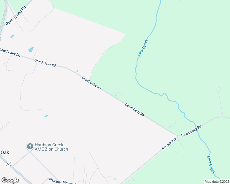 map of restaurants, bars, coffee shops, grocery stores, and more near 1001 Dowd Dairy Road in White Oak