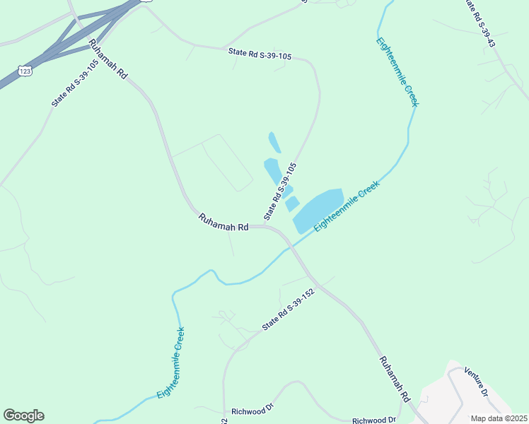 map of restaurants, bars, coffee shops, grocery stores, and more near 1397 Ruhamah Road in Liberty