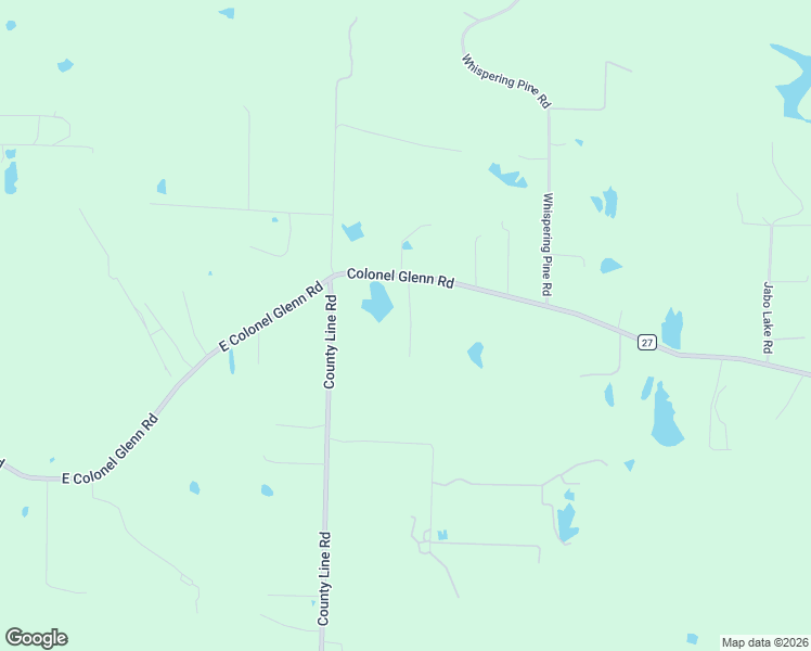 map of restaurants, bars, coffee shops, grocery stores, and more near 25023 Colonel Glenn Road in Little Rock