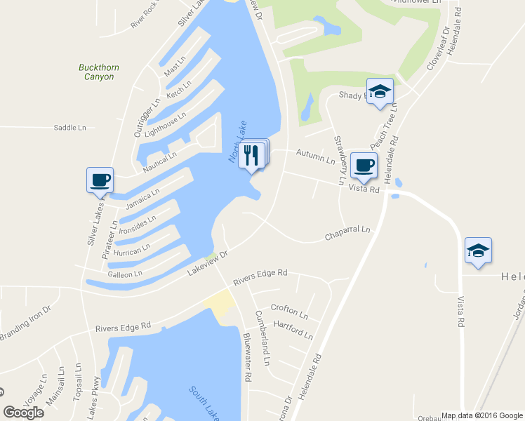 map of restaurants, bars, coffee shops, grocery stores, and more near 14736 Chaparral Lane in Helendale