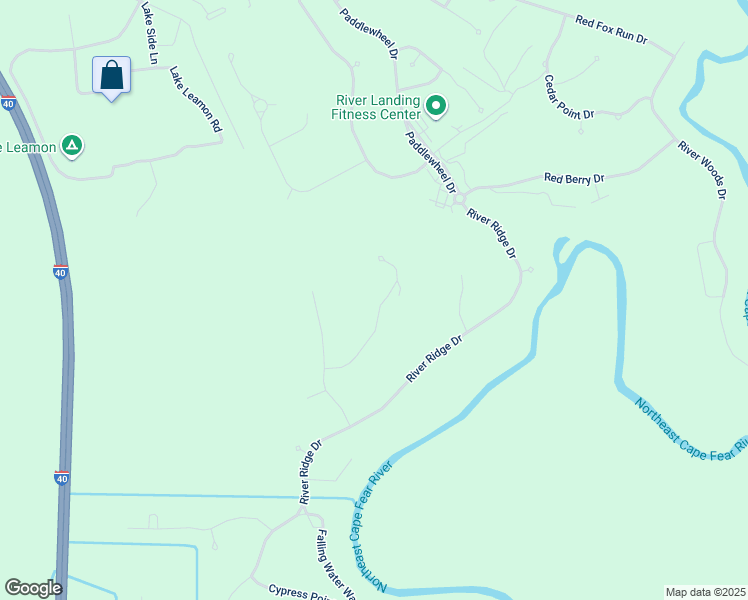map of restaurants, bars, coffee shops, grocery stores, and more near 161 Falls Landing Way in Wallace