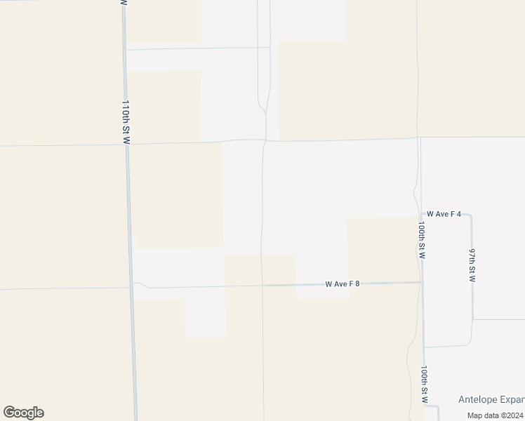 map of restaurants, bars, coffee shops, grocery stores, and more near 105th Street in Lancaster