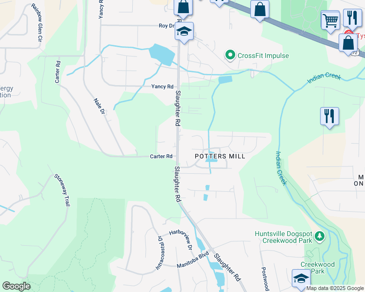 map of restaurants, bars, coffee shops, grocery stores, and more near 104 Potters Wheel Northwest in Madison