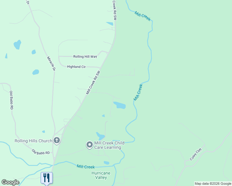 map of restaurants, bars, coffee shops, grocery stores, and more near 1587 Mill Creek Rd in Rocky Face