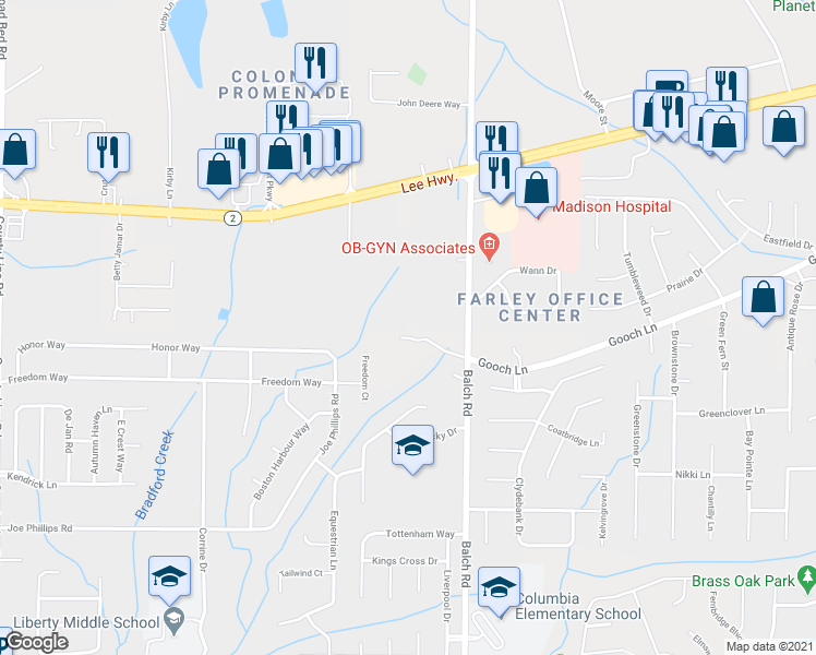 map of restaurants, bars, coffee shops, grocery stores, and more near 930 Balch Road in Madison