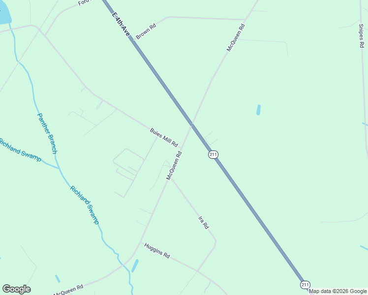 map of restaurants, bars, coffee shops, grocery stores, and more near 172 McQueen Road in Lumberton