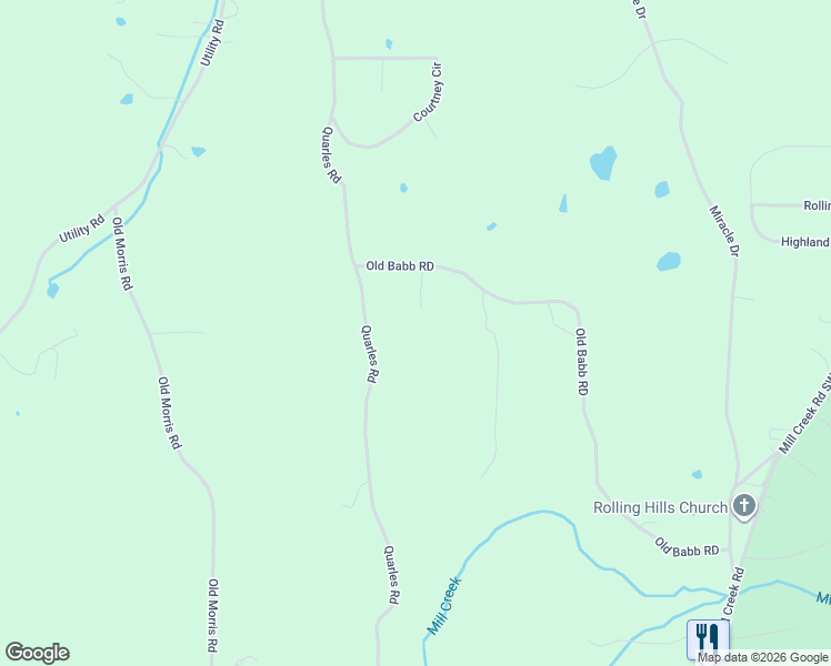 map of restaurants, bars, coffee shops, grocery stores, and more near 2598 Quarles Road in Rocky Face