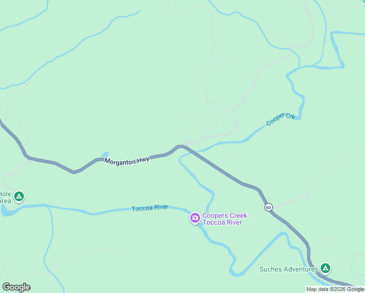 map of restaurants, bars, coffee shops, grocery stores, and more near 5 Coopers Creek Road in Suches