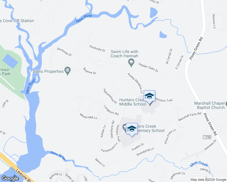 map of restaurants, bars, coffee shops, grocery stores, and more near 207 Brentcreek Circle in Jacksonville