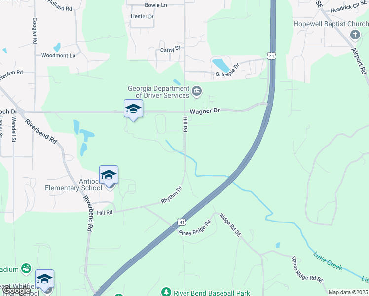 map of restaurants, bars, coffee shops, grocery stores, and more near 700 Hill Road in Dalton